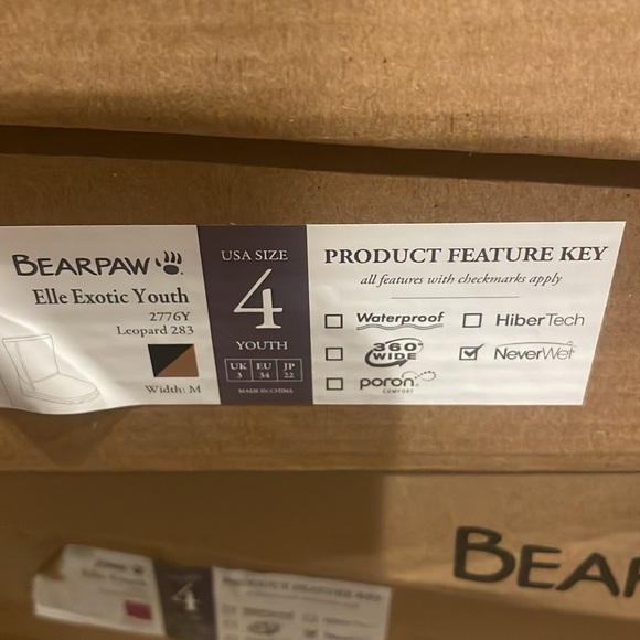 Youth Bearpaw Elle Exotic Size 4 - Picture 2 of 2